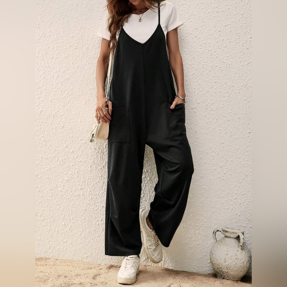 Jumpsuit overalls bib front roomy with pockets